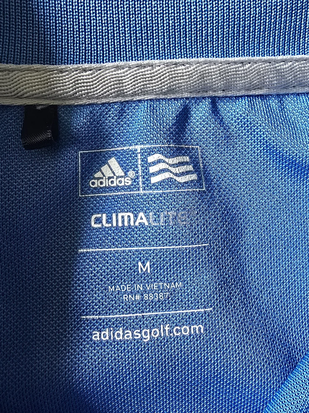 Adidas Climalite Men's Golf Polo Blue Chest Stripe Pocket